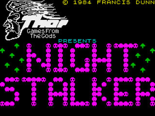 Night Stalker title screen for ZX Spectrum